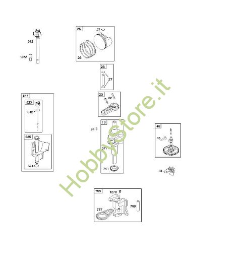 C - Albero a camme, albero motore, lubrificazione, pistone, anelli, biella B&S - 21 €¦ 21B807-0668-H1 brand Stihl
